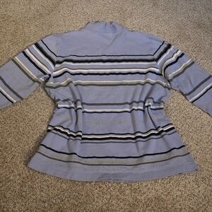 Croft & Barrow Periwinkle Women's Mockneck Casual Top with Stripes